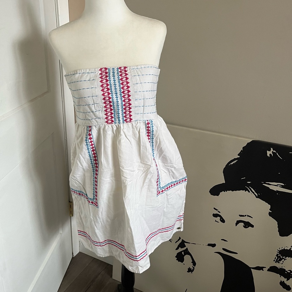 O'Neill White Strapless Sundress Casual Resort Wear